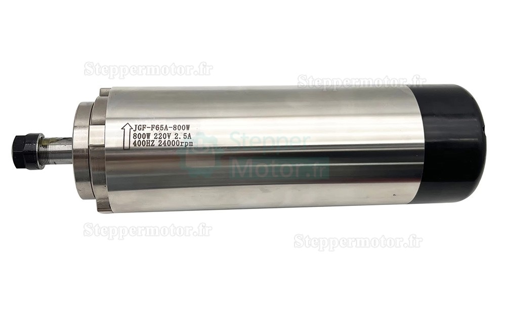 800W 110V/220V Kit moteur de broche refroidi par air JGF-F65A-800 + H100-0.75 avec driver de broche (VFD) et 13 pi&egrave;ces pinces ER11